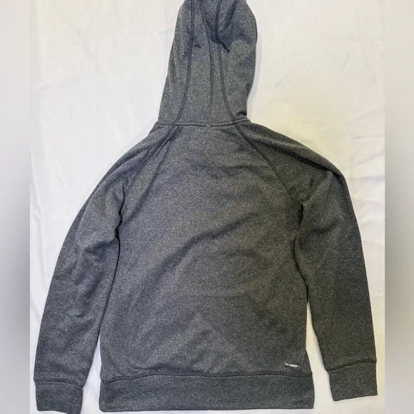 Adidas Charcoal Hoodie with Bright Orange Lining - Picture 4 of 5